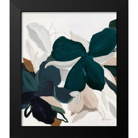 Botanical Flow Neutral Black Modern Wood Framed Art Print by Munger, Pamela