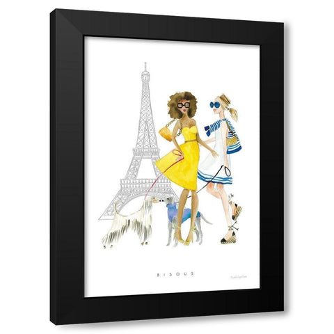 Paris Girlfriend I Black Modern Wood Framed Art Print by Charro, Mercedes Lopez