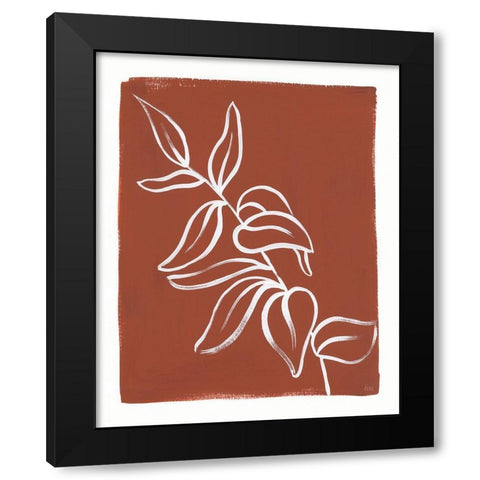 Porch Plant II Black Modern Wood Framed Art Print by Marshall, Laura