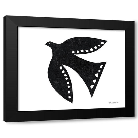 Soaring Bird Black Modern Wood Framed Art Print by Mullan, Michael