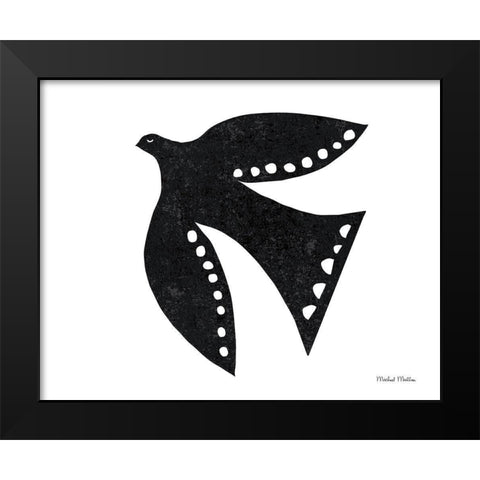 Soaring Bird Black Modern Wood Framed Art Print by Mullan, Michael
