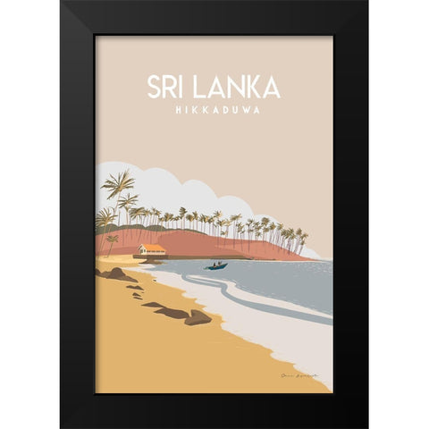 Sri Lanka Black Modern Wood Framed Art Print by Escalante, Omar