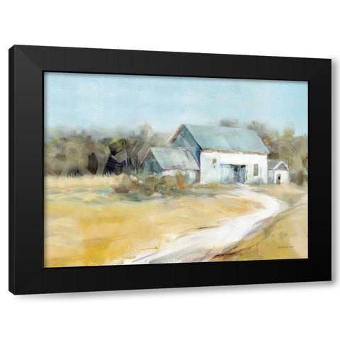 Summer Barn Black Modern Wood Framed Art Print by Nai, Danhui