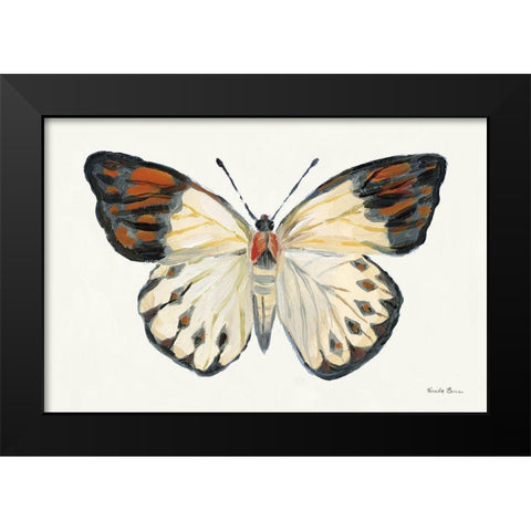 Butterfly Study I Black Modern Wood Framed Art Print by Zaman, Farida