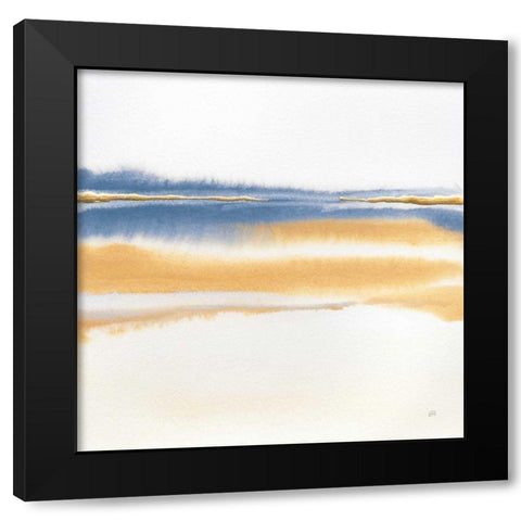 Blue and Orange II Black Modern Wood Framed Art Print by Paschke, Chris