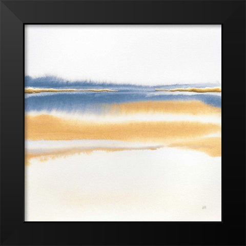 Blue and Orange II Black Modern Wood Framed Art Print by Paschke, Chris