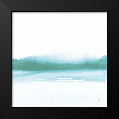 Empowering Mint I Bright Black Modern Wood Framed Art Print by Paschke, Chris