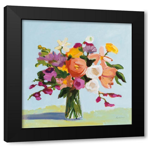 August Blooms Black Modern Wood Framed Art Print by Munger, Pamela