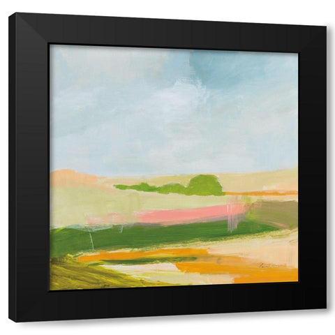 Spring Green Black Modern Wood Framed Art Print by Munger, Pamela