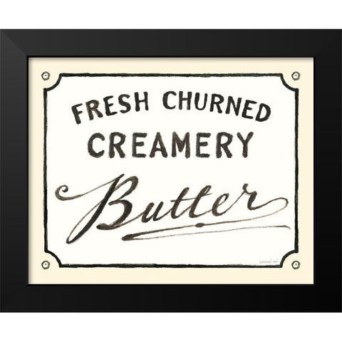 Creamery Butter Black Modern Wood Framed Art Print by Nai, Danhui