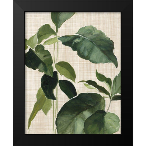 Tropical Study II Linen Black Modern Wood Framed Art Print by Purinton, Julia