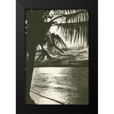Palm Beach II Black Modern Wood Framed Art Print by Wild Apple Portfolio