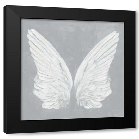 Wings I on Gray Black Modern Wood Framed Art Print by Wiens, James