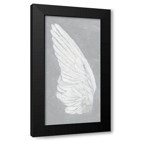 Wings II on Gray Black Modern Wood Framed Art Print with Double Matting by Wiens, James