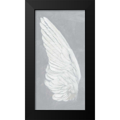 Wings II on Gray Black Modern Wood Framed Art Print by Wiens, James