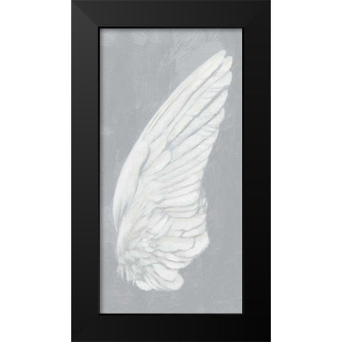 Wings III on Gray Black Modern Wood Framed Art Print by Wiens, James