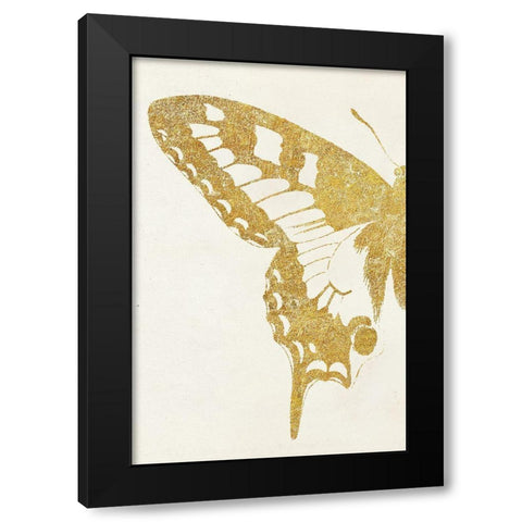 Butterfly Wings I Black Modern Wood Framed Art Print by Wild Apple Portfolio