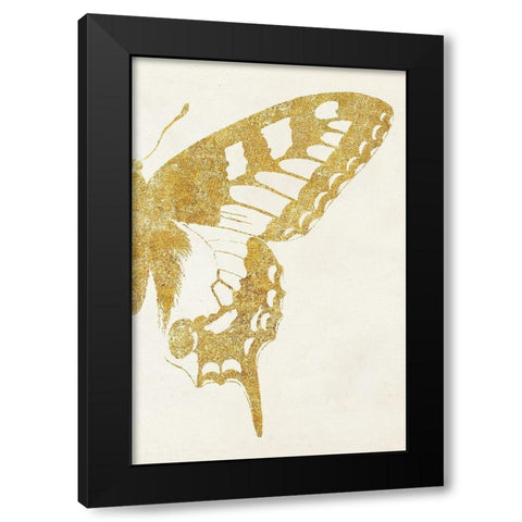 Butterfly Wings II Black Modern Wood Framed Art Print by Wild Apple Portfolio