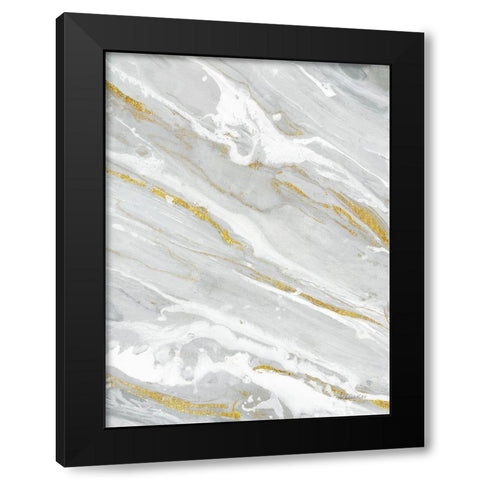 Going with the Flow III Neutral Black Modern Wood Framed Art Print with Double Matting by Hristova, Albena