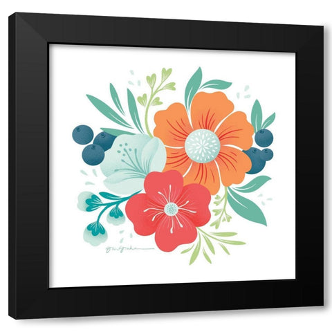 Market Flowers I Black Modern Wood Framed Art Print by Graham, Gia