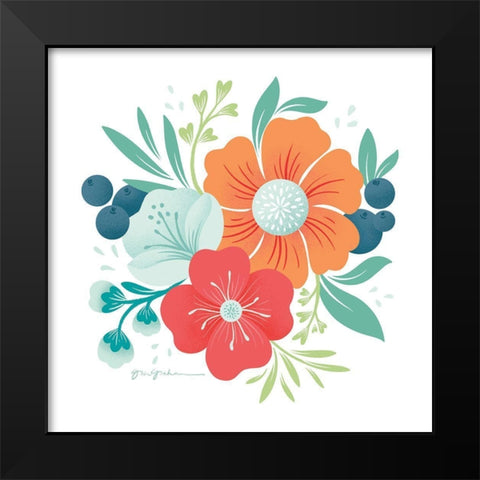 Market Flowers I Black Modern Wood Framed Art Print by Graham, Gia