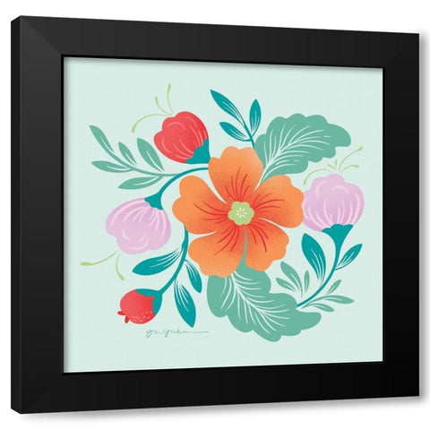 Market Flowers II Black Modern Wood Framed Art Print by Graham, Gia