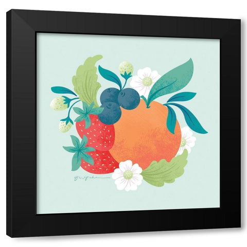 Market Fresh II Black Modern Wood Framed Art Print by Graham, Gia