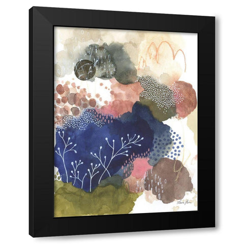 Indigo Bliss I Black Modern Wood Framed Art Print with Double Matting by Horn, Laura