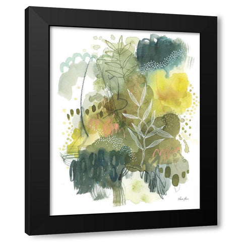 Natures Gold II Black Modern Wood Framed Art Print with Double Matting by Horn, Laura