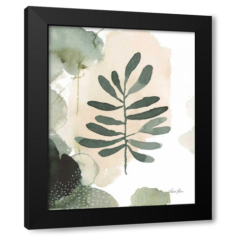 Sage Bliss III Black Modern Wood Framed Art Print with Double Matting by Horn, Laura