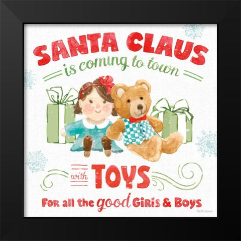 Santa Signs III Black Modern Wood Framed Art Print by Grove, Beth