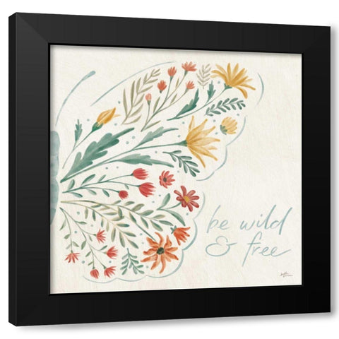 Wildflower Vibes VII Black Modern Wood Framed Art Print by Penner, Janelle