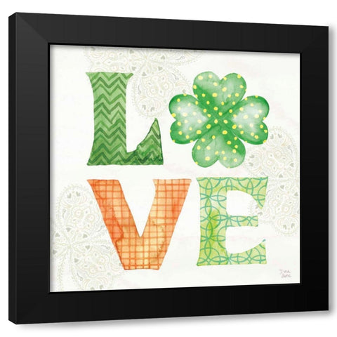 Lucky Charm II Black Modern Wood Framed Art Print with Double Matting by June, Dina