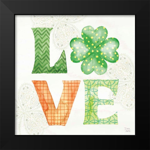 Lucky Charm II Black Modern Wood Framed Art Print by June, Dina