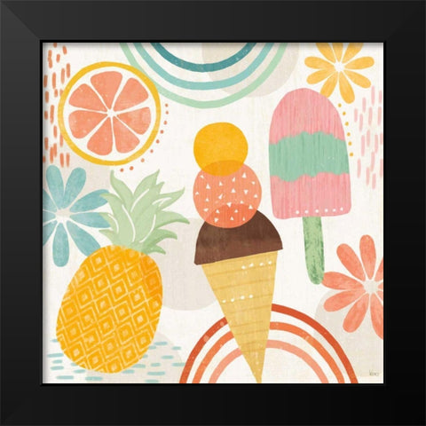 Sweet Summer III Black Modern Wood Framed Art Print by Charron, Veronique