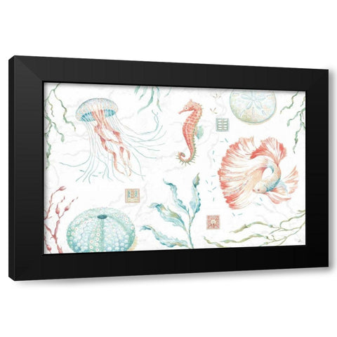 Delicate Sea I Black Modern Wood Framed Art Print with Double Matting by Brissonnet, Daphne