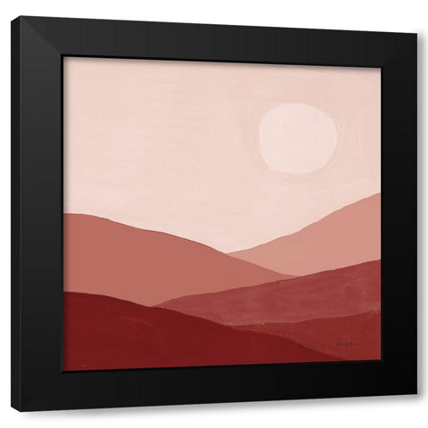 Warm Desert Landscape I Black Modern Wood Framed Art Print with Double Matting by Zaman, Farida