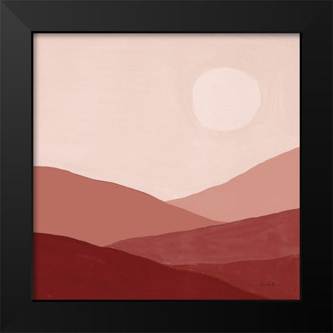 Warm Desert Landscape I Black Modern Wood Framed Art Print by Zaman, Farida