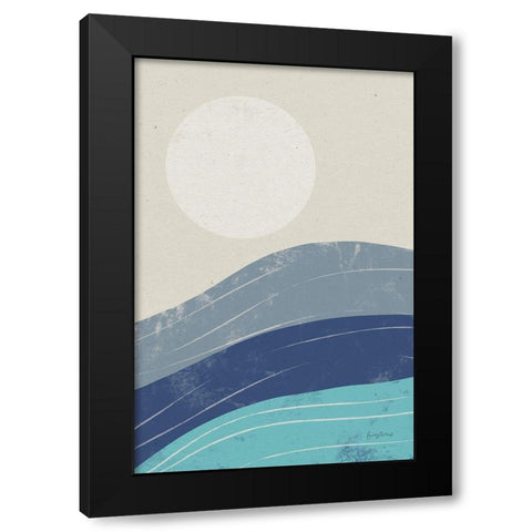 Desert Sunrise I Blue Black Modern Wood Framed Art Print by Thorns, Becky