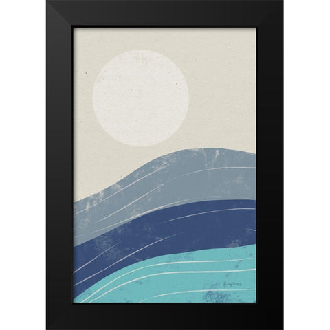 Desert Sunrise I Blue Black Modern Wood Framed Art Print by Thorns, Becky
