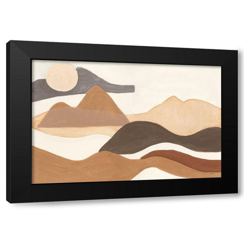 Warm Adobe Boho Black Modern Wood Framed Art Print with Double Matting by Urban, Mary