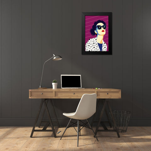 Style and Attitude III Black Modern Wood Framed Art Print by Escalante, Omar