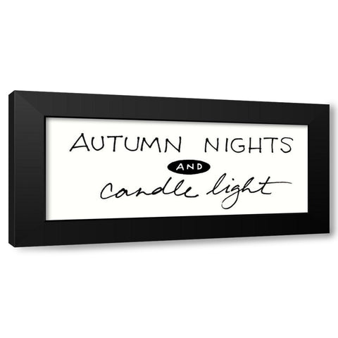 Autumn Nights and Candle Light Black Modern Wood Framed Art Print by Wild Apple Portfolio