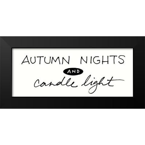 Autumn Nights and Candle Light Black Modern Wood Framed Art Print by Wild Apple Portfolio