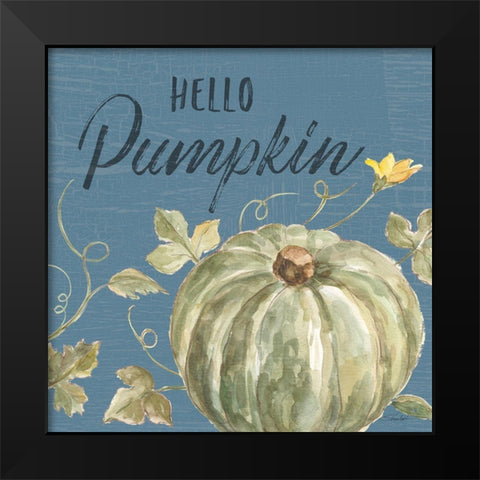 Happy Harvest VII Blue Black Modern Wood Framed Art Print by Vassileva, Silvia