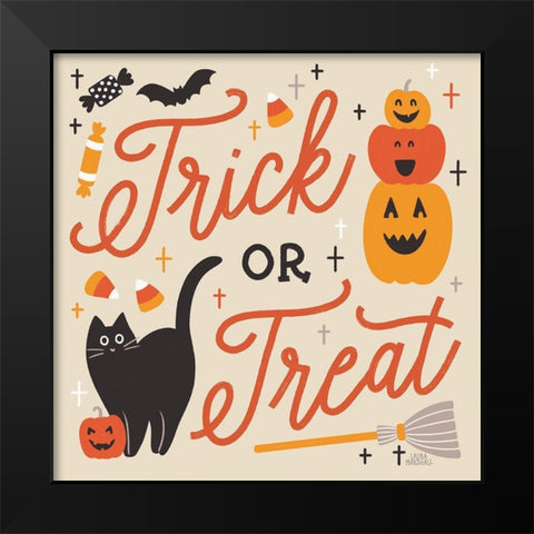 Trick or Treat II with Black Black Modern Wood Framed Art Print by Marshall, Laura