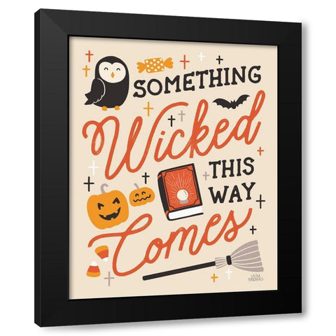 Trick or Treat IV with Black Black Modern Wood Framed Art Print with Double Matting by Marshall, Laura
