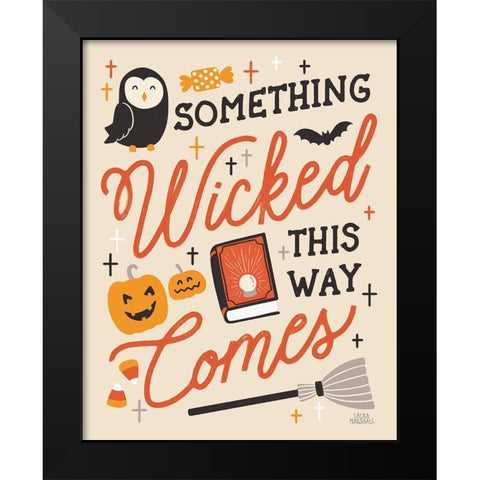 Trick or Treat IV with Black Black Modern Wood Framed Art Print by Marshall, Laura