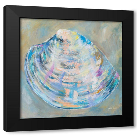 Baby Shell Black Modern Wood Framed Art Print with Double Matting by Vertentes, Jeanette