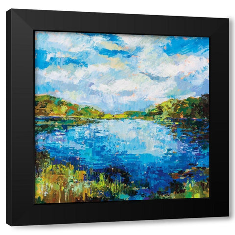 Lakeside Black Modern Wood Framed Art Print by Vertentes, Jeanette